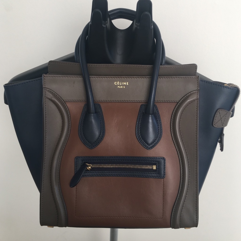 100% AUTHENTIC Celine Tri-Color Luggage Tote - BNWT